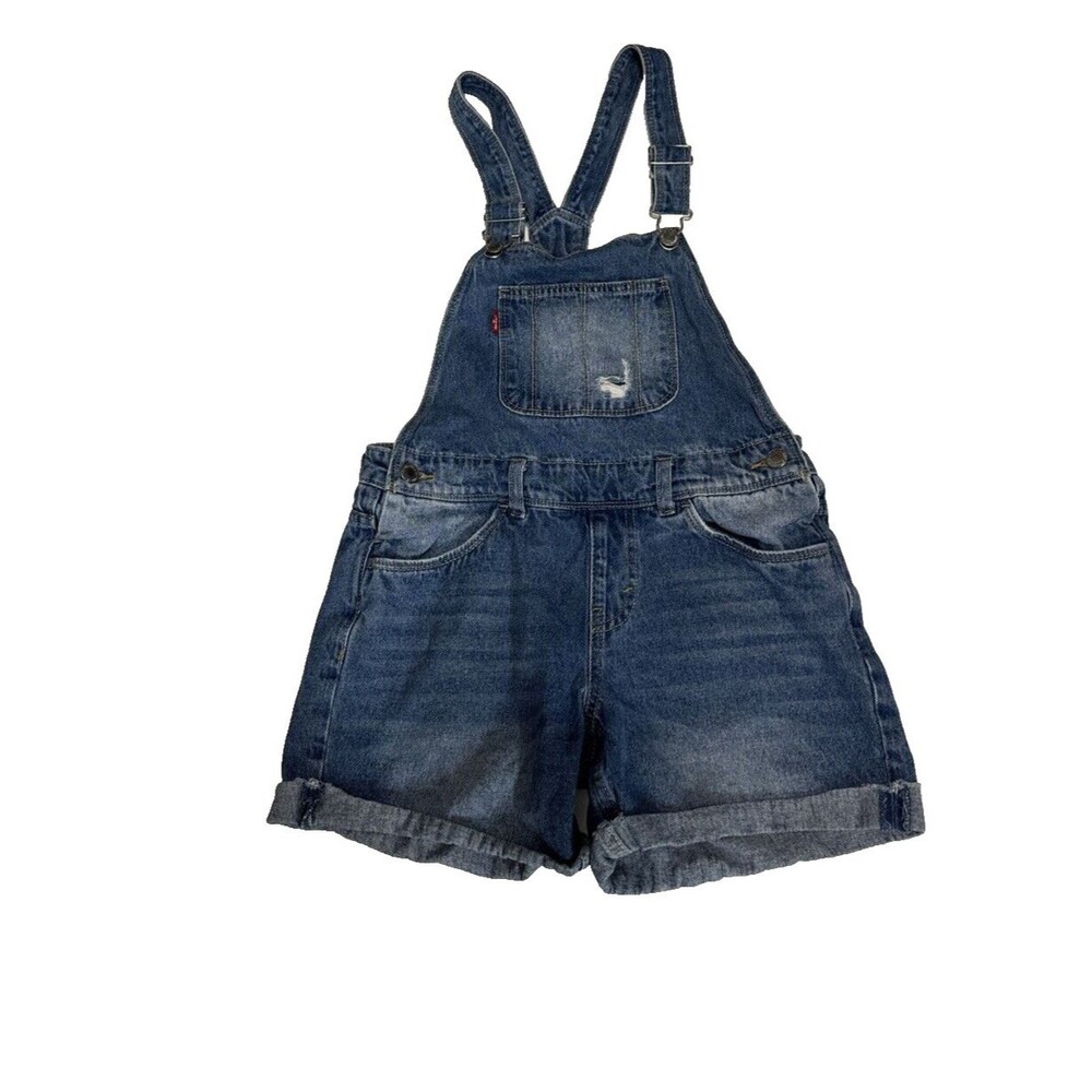 Levis Shortalls Girls 12 Regular Denim Distressed Very Cute